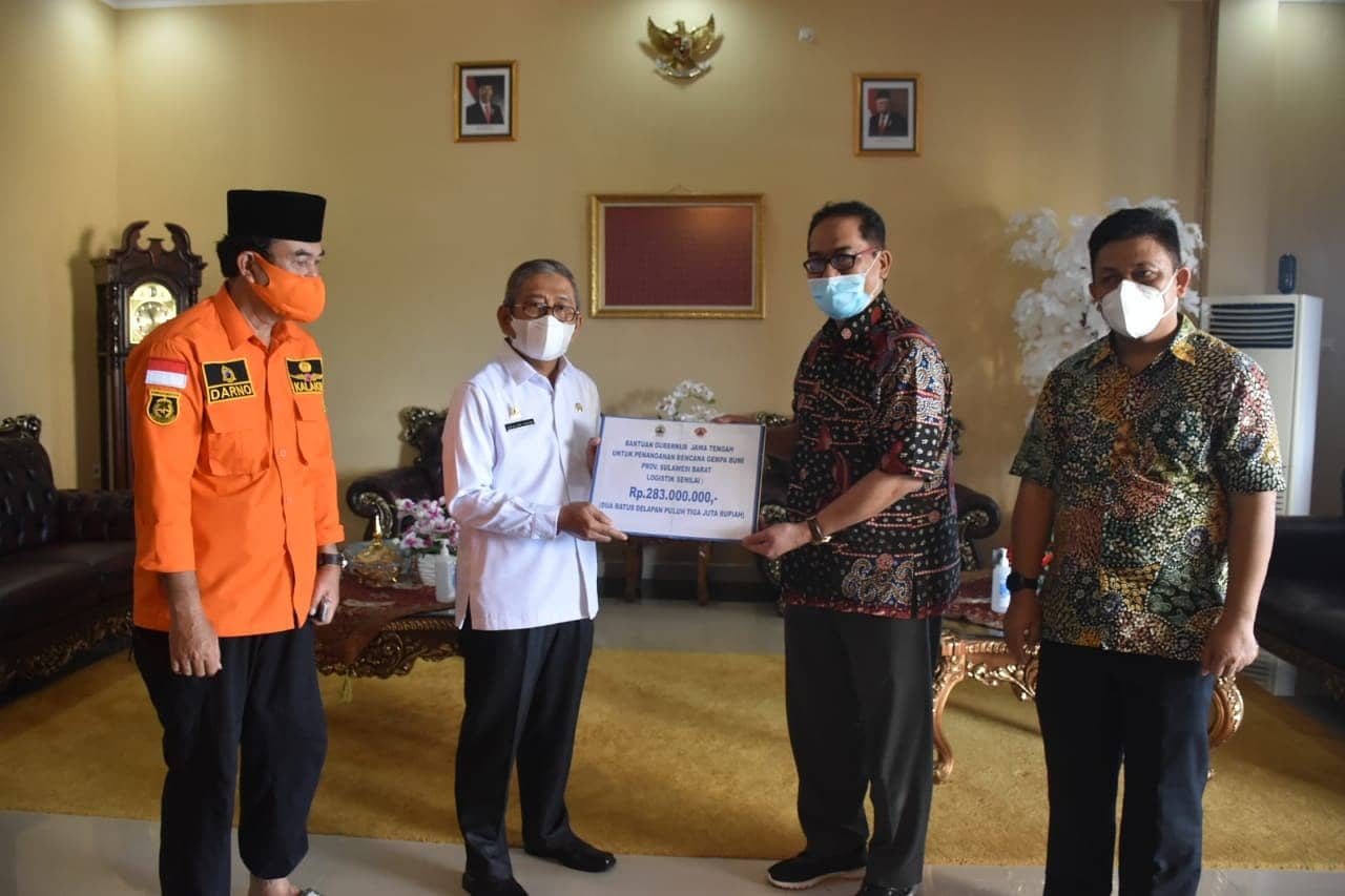 Rp783 Juta Bantuan Gubernur Jateng untuk Korban Gempa Sulbar